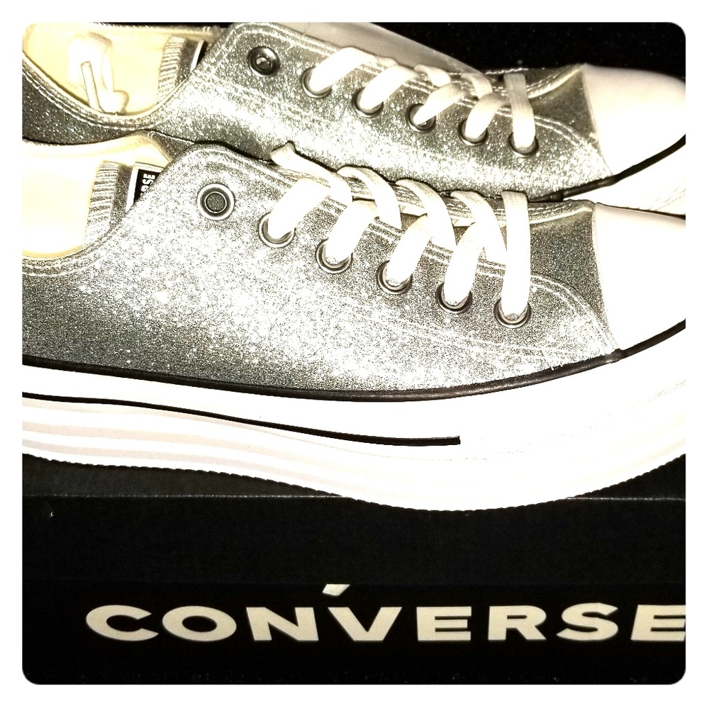 Chuck Taylor All Star Shiny Metal Platform Low Top